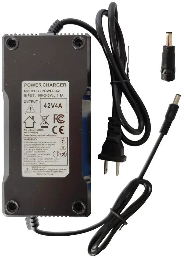 Alt view image 7 of 10 - Abakoo 42V 4A Battery Charger Adapter for 36V Lithium Li-ion Battery Pack with DC 5.5 x 2.5mm/5.5 x 2.1mm Plug