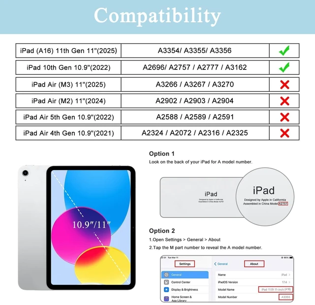 Alt view image 7 of 10 - Soke for iPad (A16) 11th/10th Generation Case with Keyboard(2025/2022)-7 Color Backlight Wireless Detachable Folio Keyboard Cover with Built-in Pencil Holder for iPad 11/10.9 inch, Ice Blue