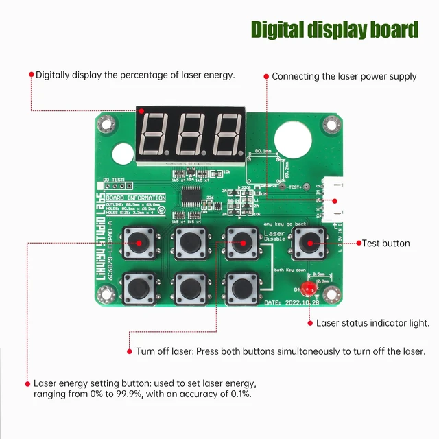 Alt view image 9 of 10 - XUNKUANER LIHUIYU CO2 Laser Controller Update M3 Nano Mainboard + Control Panel +Cable + Dongle A System for Co2 Laser Cutter Engarvering K40 (A Lock kit)