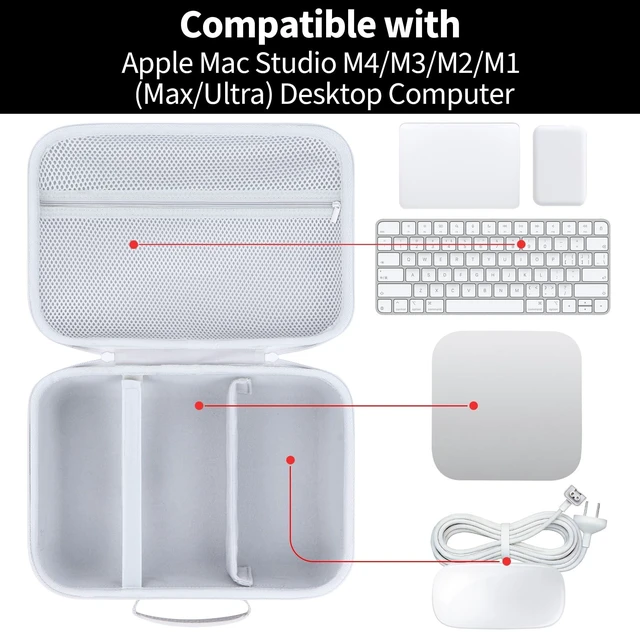 Alt view image 8 of 10 - Peyyargo Case Compatible with Apple Mac Studio M4/M3/M2/M1 (Max/Ultra) Desktop Computer