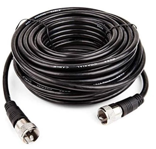 Alt view image 3 of 4 - STEREN RG8X Coaxial Cable 50 ft, CB Coax Cable with PL259 UHF Connectors, Male to Male Low Loss 50 Ohm for HAM Radio, LMR400, Antenna Analyzer