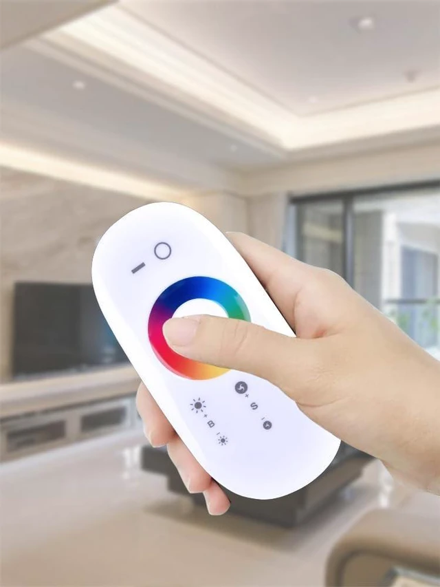 Alt view image 8 of 10 - 2.4GHz RF Touch Remote RGB LED Controller and Phone Adapter Touch Screen Dimmer for 5050 3528 RGB Flexible LED Strip Light (Support DC12V~24V)