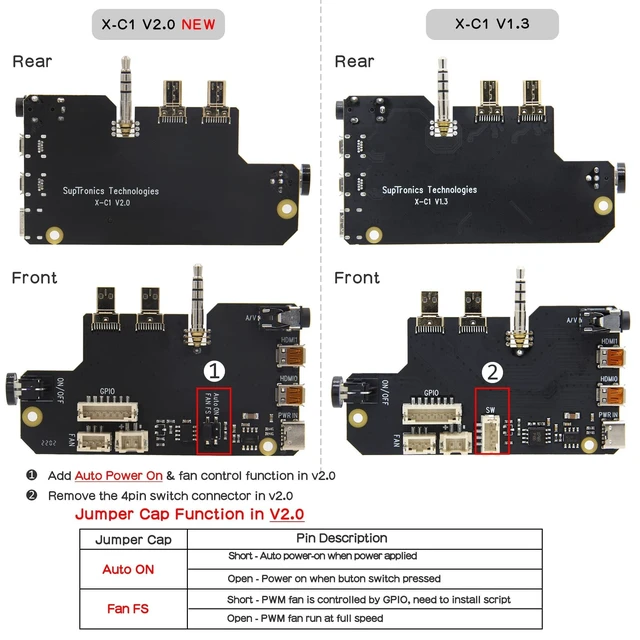 Alt view image 12 of 12 - Geekworm NASPi V2.0 2.5 inch SATA HDD/SSD NAS Storage Kit with Safe Shutdown & Auto Power On Function for Raspberry Pi 4 Model B(Not Include Raspberry Pi 4)