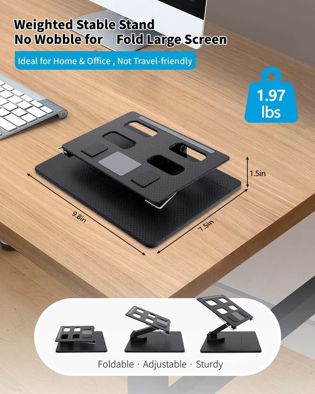 Alt view image 9 of 10 - Desk Stand and Bluetooth Keyboard Combo for Google Pixel 10 9 Pro Fold, 4 in 1 Set Include Mouse Pen, Adjustable Foldable Stand Holder Fits for 4.7"-13" Smartphones Tablet