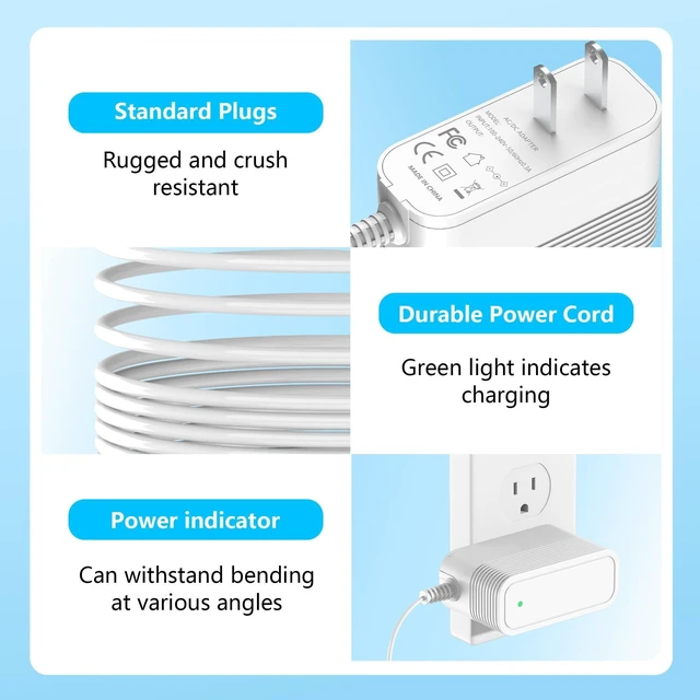 Alt view image 9 of 10 - 12.6V 1A Adapter Charger for All RollEase DC Motors #MTDCB-Charge Automate Li-ion (12VDC Version) Motorized Electric Roller Blinds Shades Charge Power Cord