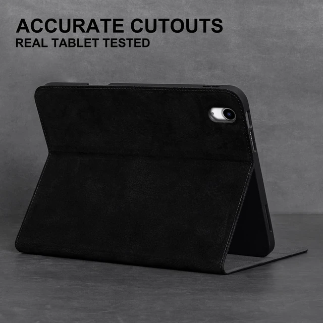 Alt view image 8 of 10 - Gexmil Leather Case for iPad (A16) 11th Generation 11 Inch 2025, iPad 10th Generation 10.9 Inch 2022,Protective Cover with Pencil Holder,Magnetic Closure,Auto Sleep/Wake,Sanded Black