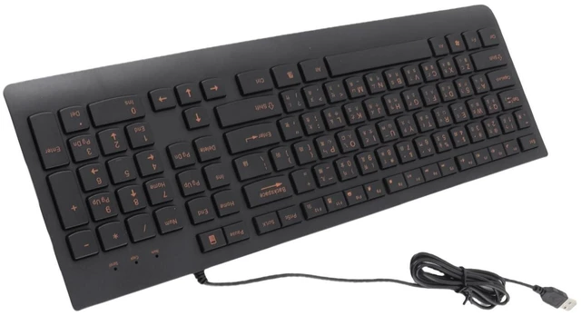 Alt view image 6 of 10 - Cuifati Bilingual Chinese English Wired Computer Keyboard, Chinese USB PC Keyboard Comfortable Hand Feel Silent Typing, 108-keys Full-Sized Keyboard for Home, Office, Plug and Play