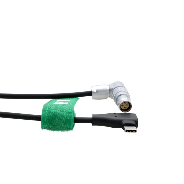 Alt view image 7 of 8 - HangTon Power Cable for DJI RS 4, RS 3 Pro, RS 2 to Video Transmission Master Wheels, USB Type-C Angled to Rotated Adjustable Right Angle 6 Pin 4+2 Female, 30cm