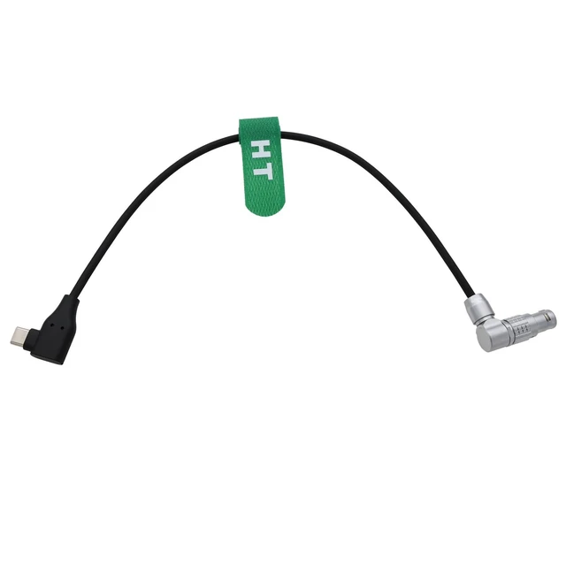 Alt view image 6 of 8 - HangTon Power Cable for DJI RS 4, RS 3 Pro, RS 2 to Video Transmission Master Wheels, USB Type-C Angled to Rotated Adjustable Right Angle 6 Pin 4+2 Female, 30cm