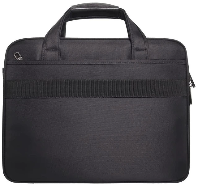 Alt view image 8 of 10 - YAJIE Men's X-Large Black Canvas Tote Laptop Bag, 19 Inch, Work Briefcase with Laptop Compartment, Water-Repellent, Limited