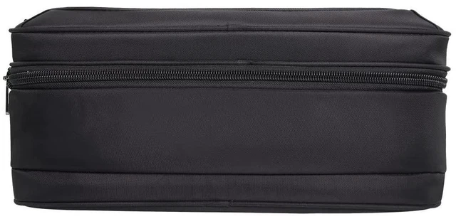 Alt view image 9 of 10 - YAJIE Men's X-Large Black Canvas Tote Laptop Bag, 19 Inch, Work Briefcase with Laptop Compartment, Water-Repellent, Limited