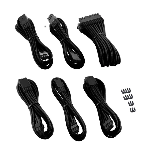 Alt view image 6 of 8 - CableMod Pro ModMesh Sleeved Cable Extension Kit (Black)