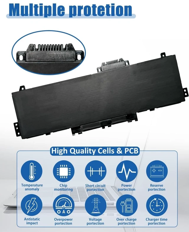 Alt view image 10 of 10 - bossfulton 41.04Wh AE03XL N21969-005 Battery Replacement for HP 240 245 246 250 G10 255 Series Notebook - N20951-171 N20951-CC1-11.25V 3467mAh 3-Cell