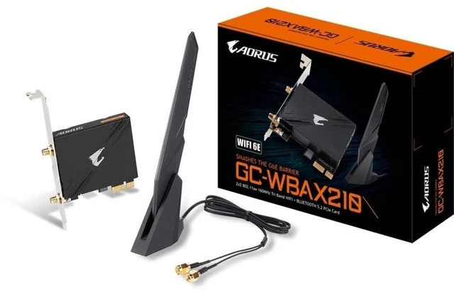 Alt view image 7 of 9 - GIGABYTE WiFi 6E GC-WBAX210 (2x2 802.11ax/ Tri-Band WiFi/Bluetooth 5.2/ PCIe Expansion Card)