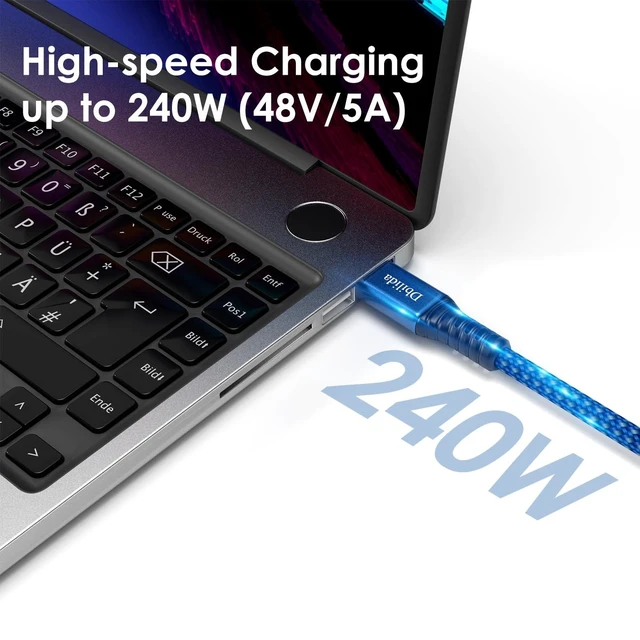 Alt view image 9 of 10 - Thunderbolt 4 Cable 15FT Compatible, 1.6FT 2.3FT 3.3FT 4FT 5FT 6.6FT 10FT, 240W, 20Gbps, 4K 60Hz, USB 4 USB C Cable for MacBook Pro/Air, SSD, Dell XPS HP, iPhone 17, SSD, Mac mini M4 Pro
