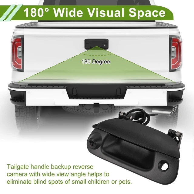 Alt view image 8 of 10 - HOPESPANNER No.7L3Z9943400AA Tailgate Handle Backup Camera for Ford F-150 1997-2003 for Ford F-250 1997-1999 Rear View Reversing Park Assist Camera 1 Set