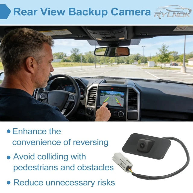 Alt view image 7 of 10 - RYLNOK Rear View Backup Camera Parking Assist Camera Compatible with GMC Yukon Denali Tahoe Suburban Escalade Replace OE Number 23404613 23378804