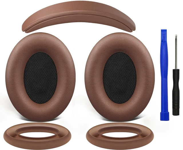 Alt view image 6 of 10 - SOULWIT Replacement Kit for Bose QC15/QC2 QuietComfort Headphones, Ear Pads Cushions + Headband + Silicone Earpads Cover Protector - Coffee