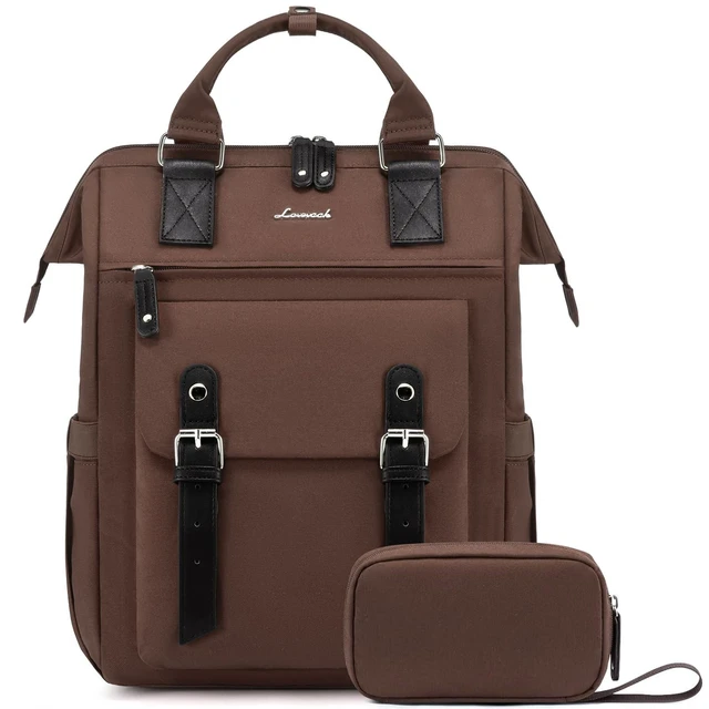 Alt view image 6 of 10 - LOVEVOOK Laptop Backpack for Women Work Teacher Backpack, Business Computer Bag Doctor Nurse Bags, College Backpack Purse Laptop Bag, Waterproof Anti-theft Large Travel Back Pack, 17 Inch, Coffee