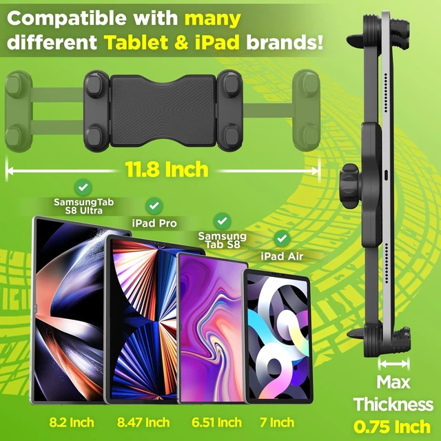 Alt view image 8 of 10 - Tablet Holder for Truck Tablet Mount - iPad Mount for Truck, Heavy Duty Super Suction Cup, 16.7 inch Long Arm & Stable, Device & iPad Holder for Dashboard,Dashboard Pad Windshield and Window -Big Rig