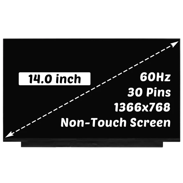 Alt view image 6 of 10 - Replacement for HP Chromebook 14 G6 G7 M47192-001 14-dq0054dx 14-dq0055dx 14-dq0002dx 20J08UA 14-dq5009nr 14-dq0760dx 1366x768 14.0" 30 Pins 60Hz LCD Screen Display Panel (for Non-Touch Screen Only)