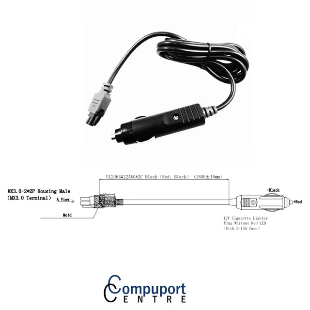 Alt view image 8 of 10 - CompuPort DC 12V CLA with 4-Pin Molex Connector, a Compact and efficient Power Solution is Designed for powering Wireless modems in Vehicles.