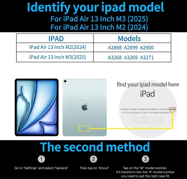 Alt view image 7 of 10 - Thryxop Genuine Leather Case for iPad Air 13 inch M4 2026/M3 2025/M2 2024, with Pencil Holder and Adjustable Stand, Magnetic Closure, Auto Wake/Sleep Cover ^^ Blue