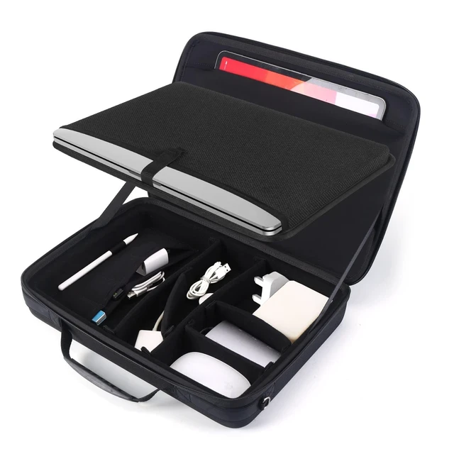 Alt view image 6 of 10 - Smatree Hard Laptop Shoulder Bag for 16 inch MacBook Pro M4 2024/M3 2023, 13 inch iPad Pro M5 2025/11 inch iPadPro M5 2025/13 inch iPad Air M3 2025, 15 inch Dell XPS 15 9510 (Fit US/EU/UK Power Plug)