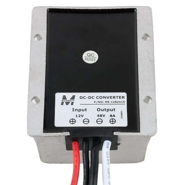 Alt view image 9 of 10 - uxcell New Big-Size Waterproof DC 12V Step-Up to DC 48V 8A 384W Car Power Supply Module Voltage Booster Converter Regulator