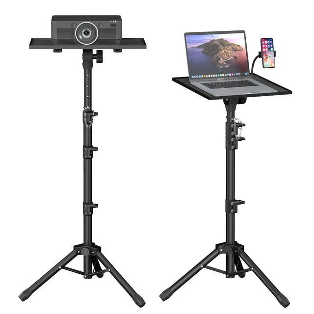 Alt view image 6 of 10 - Facilife Projector Stand - Adjustable Height 22 to 63 Inches, Tripod for Laptop & Projector, Outdoor Movies