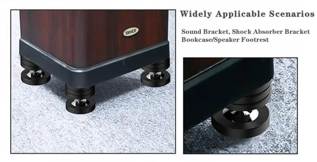 Alt view image 9 of 10 - 4 Pcs Speaker Feet Isolation Pads POM Spike Stand Subwoofer Feet with Stainless Steel Speaker Pads for Vibration Damping,HiFi Speakers,Audio Amplifiers,DAC and CD Player (49X35mm, Speaker Feet Pads)