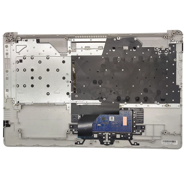 Alt view image 7 of 10 - Replacement Upper Case Palmrest for HP 17-by 17-CA 17T-by 17Z-CA Series Laptop Touchpad Backlight Keyboard Assembly Top Cover L92787-001 6070B1308113 Non-PTP Function Natural Silver