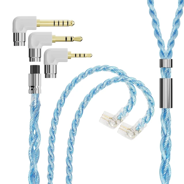 Alt view image 6 of 10 - ARTTI A2 NOVA IEM Earphone Cable 2.5/3.5/4.4mm 3in1 Plug Detachable Earbuds Upgraded Cable, Replacement Cable for Audiophile Musician(QDC Right Angle Plug)