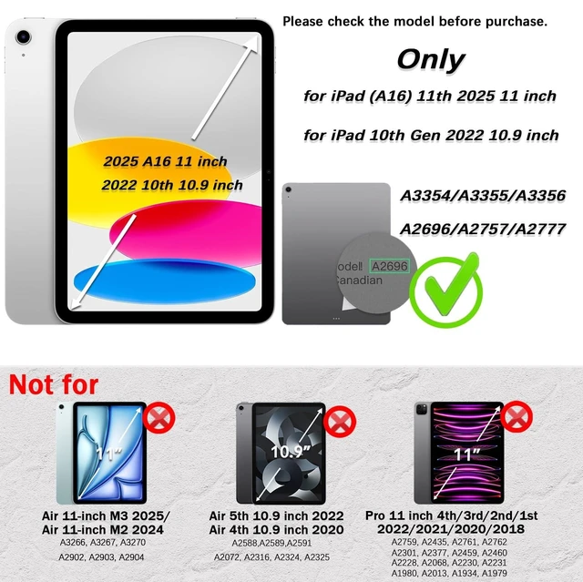 Alt view image 7 of 10 - Weuiean Case for iPad A16 11th/10th Generation 11"/10.9", Military-Grade Heavy-Duty Shockproof Cover with 360 Rotating Stand, Built-in Pencil Holder & Adjustable Hand/Shoulder Strap - Red+Black