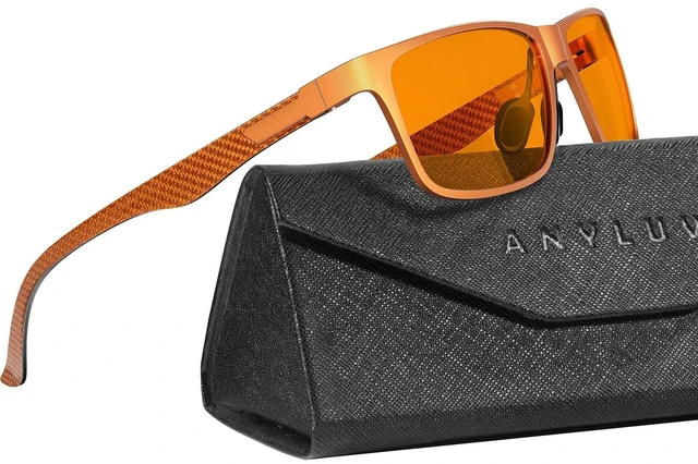 Alt view image 6 of 10 - ANYLUV Blue Light Blocking Glasses Men Computer Gaming Glasses Lightweight Al-Mg Metal Anti Eyestrain Eye Protection