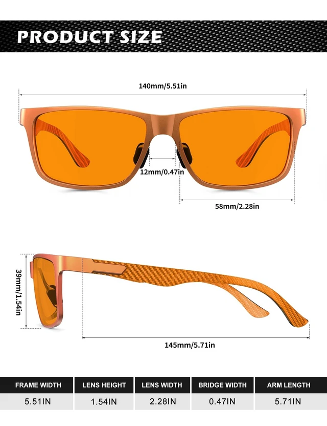 Alt view image 10 of 10 - ANYLUV Blue Light Blocking Glasses Men Computer Gaming Glasses Lightweight Al-Mg Metal Anti Eyestrain Eye Protection