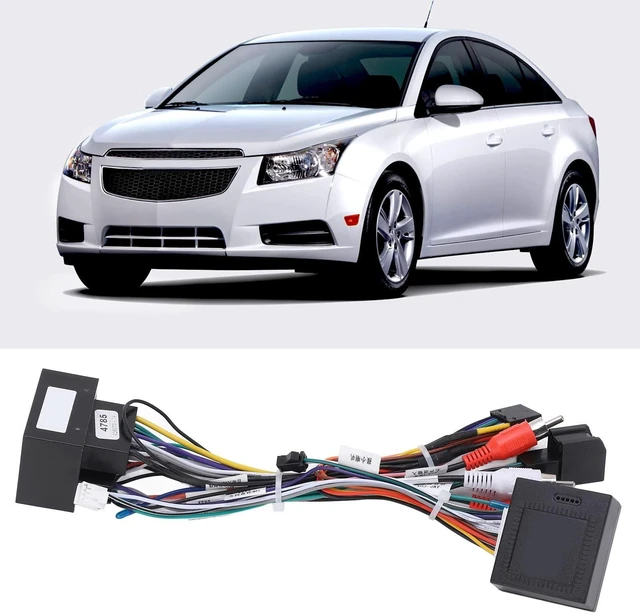 Alt view image 10 of 10 - Radio Stereo Wiring Harness Adapter,Audio Wiring Harness with CAN Bus Box 16Pin Replacement for Cruze