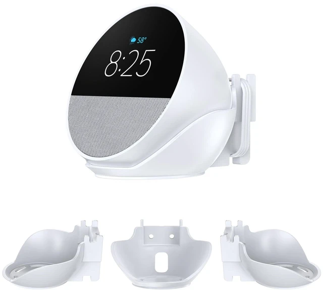 Alt view image 6 of 10 - MSAFF Wall Mount Bracket for Spot 2024 Release -ABS Spot Accessories,Fixed Angle Space Saving Holder with Cable Organizer, Smart Alarm Clock Shelf, Great for Nightstands, Offices and Kitchens