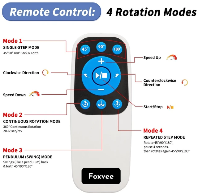 Alt view image 9 of 10 - Foxvee Remote-Controlled Motorized Electric Turntable,Rotating Display Stand,Speed-Adjustable Rotating Turntable,Multi-Mode 360 Photography Turntable for 3D Scan,Photography,Showcase(12.6inch/White)