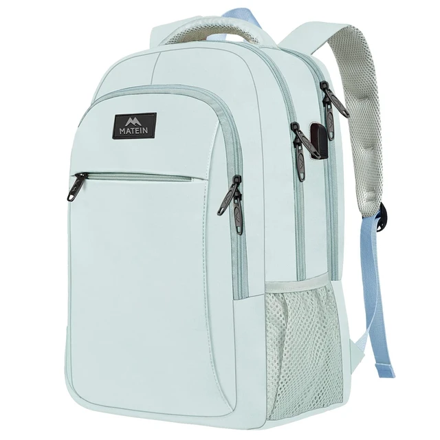 Alt view image 6 of 10 - MATEIN Travel Laptop Backpack, Lightweight Anti Theft School Bookbag for Girls Boys and Students with USB Charging Port, Water Resistant 15.6 Inch Computer Bag Sturdy College Daypack Gift for Women