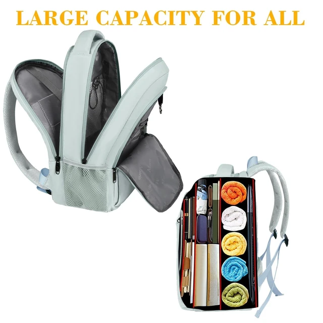 Alt view image 7 of 10 - MATEIN Travel Laptop Backpack, Lightweight Anti Theft School Bookbag for Girls Boys and Students with USB Charging Port, Water Resistant 15.6 Inch Computer Bag Sturdy College Daypack Gift for Women