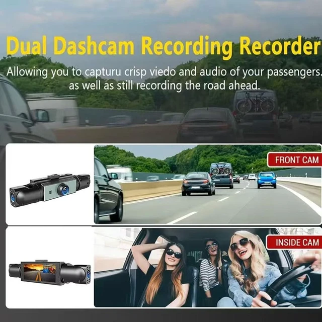 Alt view image 6 of 6 - Tangxi 4 Channel Dash Cam Front and Rear Left Right Inside, 1080P Car Dash Camera with 2.7" UHD Display, 170 Wide Angle, Night Mode, Emergency Recording, 150mAh Battery