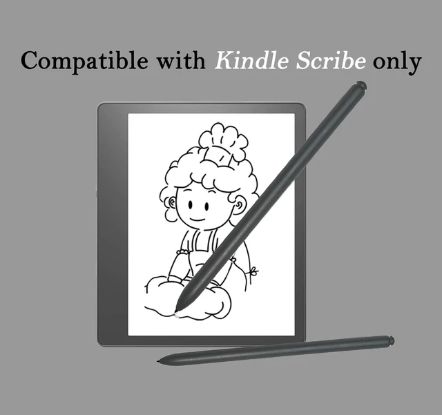 Alt view image 7 of 10 - Z-10 Premium Pen Replacement for Kindle Scribe Premium Pen, Sleek Stylus Pen Compatible with Kindle Scribe, with Improved Eraser (Black)