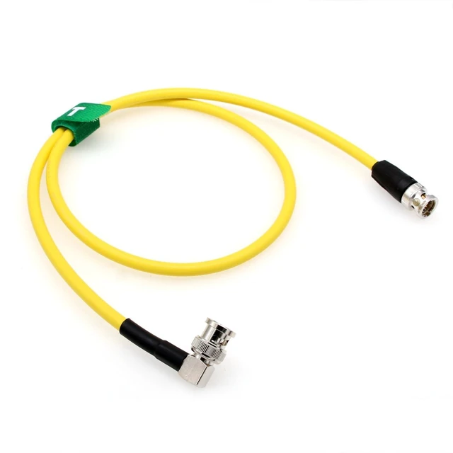 Alt view image 6 of 10 - HangTon 4K 12G 6G SDI BNC Video Coaxial Cable for RED Komodo-X V-Raptor XL DSMC2 Camera Ninja V Shogun SmallHD Monitor Teradek Bolt Transmission, Yellow 80cm