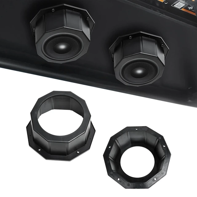 Alt view image 6 of 10 - RERPRO 2PCS 6.5 Inch Speaker Box Pods Enclosure, Angled Speaker Boxes for Marine, UTVs, RVs, Truck, Golf Carts, ATVs, Doors, 9.64" Surface Mount, with Spacer, Pre-Drill Hole
