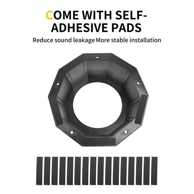 Alt view image 10 of 10 - RERPRO 2PCS 6.5 Inch Speaker Box Pods Enclosure, Angled Speaker Boxes for Marine, UTVs, RVs, Truck, Golf Carts, ATVs, Doors, 9.64" Surface Mount, with Spacer, Pre-Drill Hole