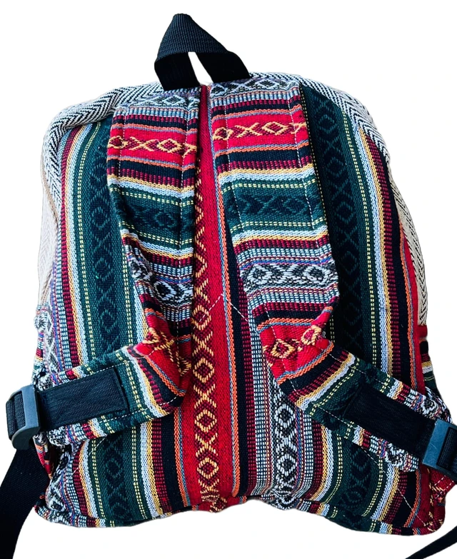Alt view image 4 of 4 - Gurkha Handmade Himalayan Hemp Backpack 14 IN Hippie, Festival, Hiking & Laptop Backpack - Handmade In Mt. Everest Country Nepal