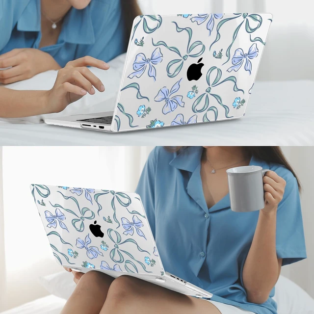Alt view image 10 of 10 - Mektron Case for M5 MacBook Pro 14 inch 2025 Model A3434 A3112 Fit 2024-2021 Model M4 A3112 A3401 A3185 M3 A2918 A2992 M2 A2779 M1 A2442 Pro/Max, Hard Shell Cover for MacBook Pro 14", Bows C355