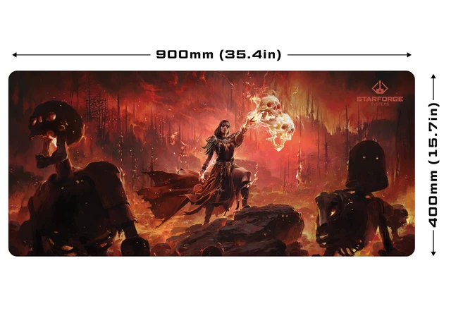 Alt view image 6 of 8 - Starforge - Infernalist - Path of Exile 2 Gaming Desk Mat Large Extended Mouse & Keyboard Pad