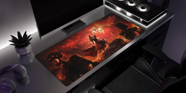 Alt view image 7 of 8 - Starforge - Infernalist - Path of Exile 2 Gaming Desk Mat Large Extended Mouse & Keyboard Pad
